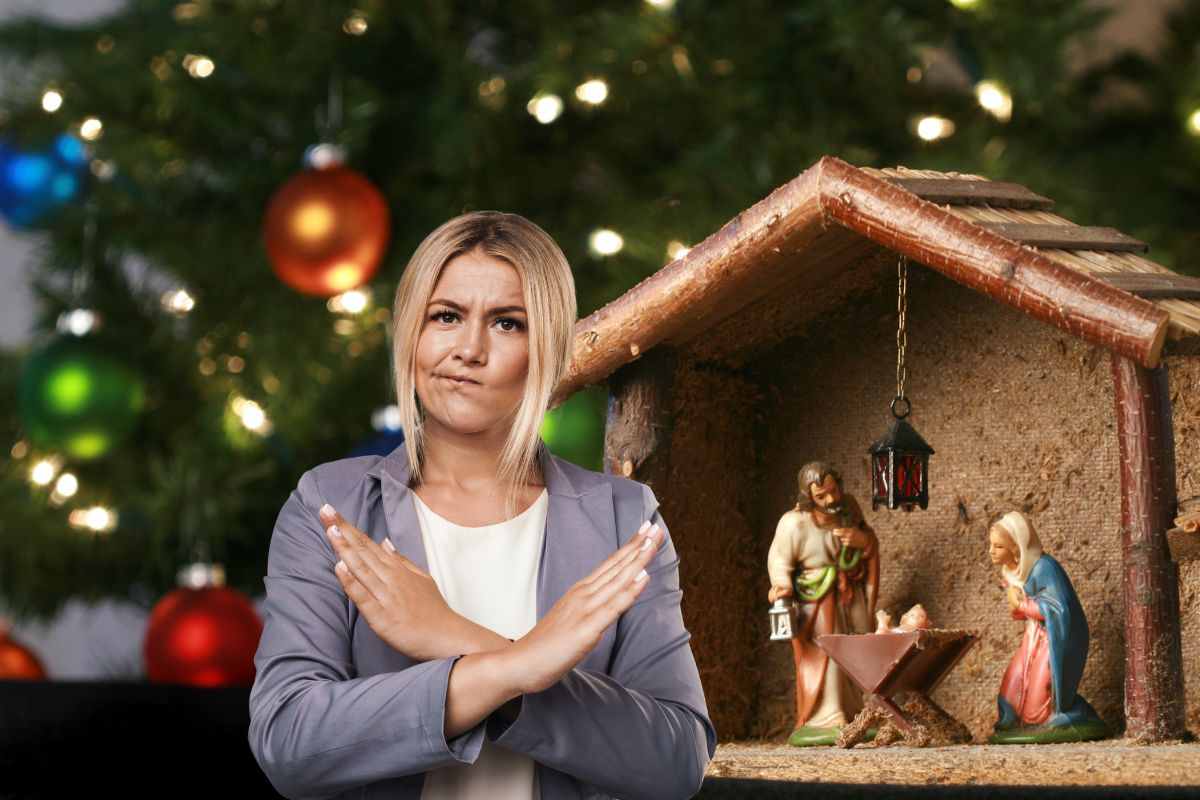 donna dice no e presepe