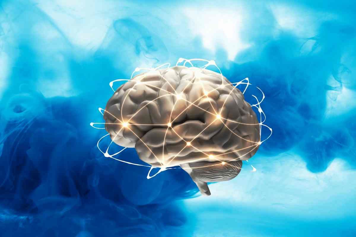 Cervello e colore blu