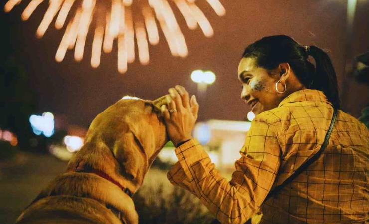 Donna con cane