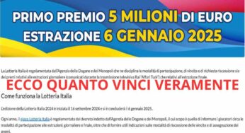Lotteria Italia: ecco quanto riscuoti realmente se vinci il primo premio da 5 milioni di euro