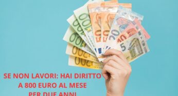 Non lavori? Puoi avere subito più di 800 euro al mese per quasi 2 anni. Ecco cosa devi fare